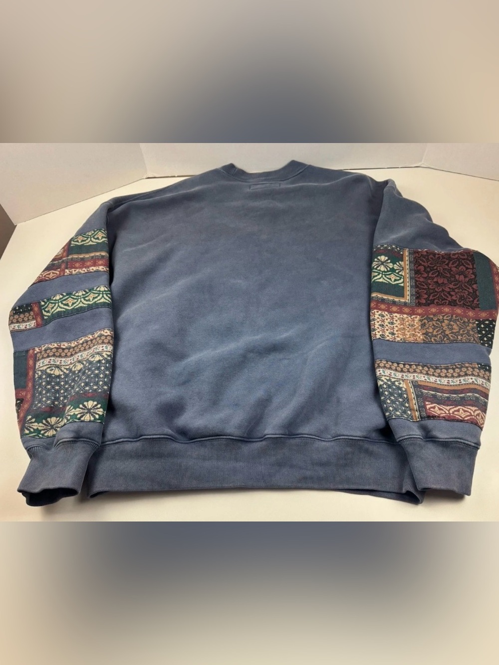 Abercrombie & Fitch Patchwork Crewneck Oversized Multicolor Mens M - Picture 2 of 9